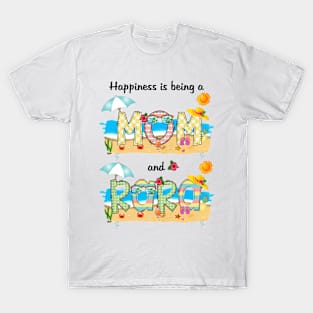 Happiness Is Being A Mom And Rara Summer Beach Happy Mother's T-Shirt